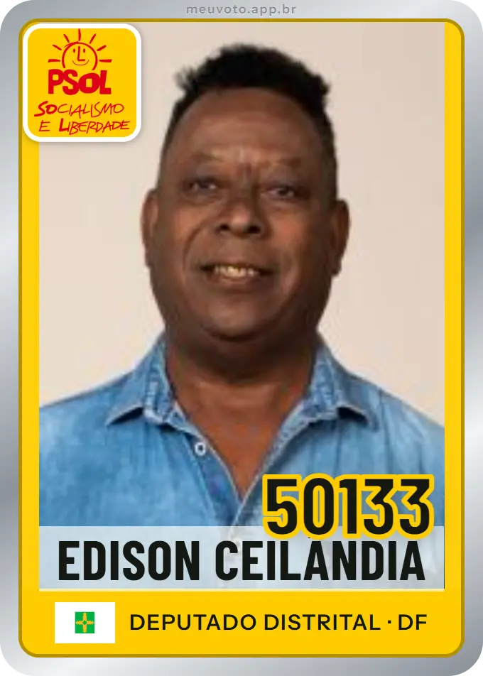 Carta de Edison Ceilândia, número 50133, PSOL