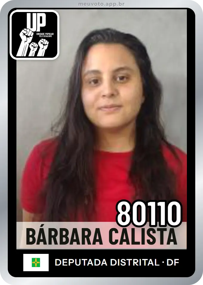 Carta de Bárbara Calista, número 80110, UP