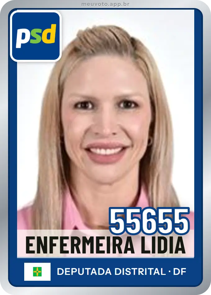 Carta de Enfermeira Lidia, número 55655, PSD