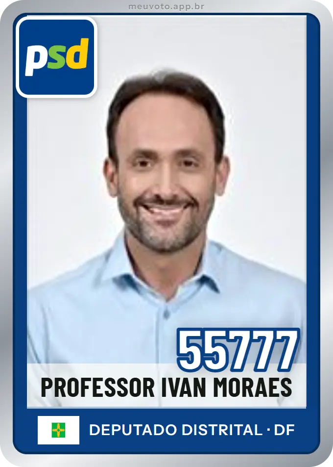 Carta de Professor Ivan Moraes, número 55777, PSD