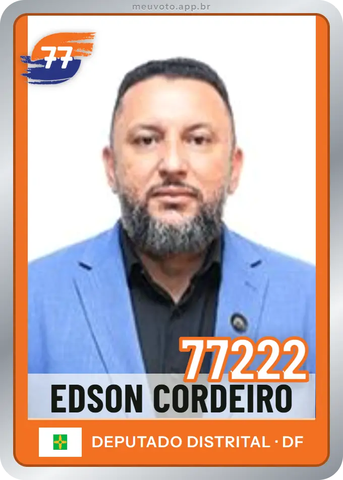 Carta de Edson Cordeiro, número 77222, Solidariedade