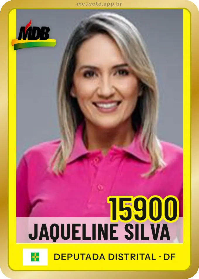 Carta de Jaqueline Silva, número 15900, MDB