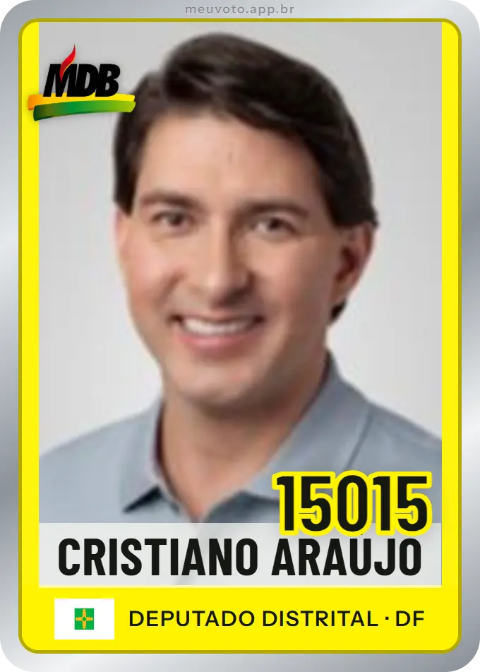 Carta de Cristiano Araújo, número 15015, MDB