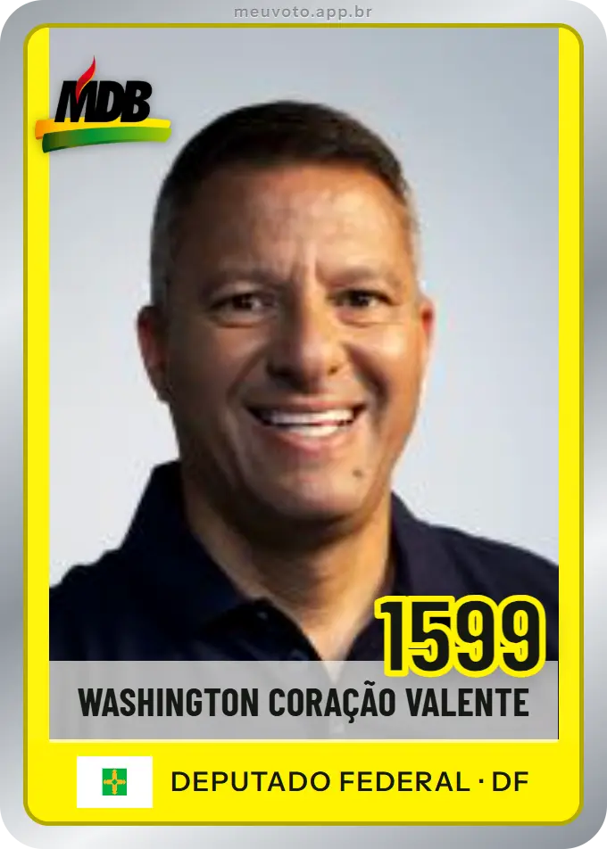 Carta de Washington Coração Valente, número 1599, MDB