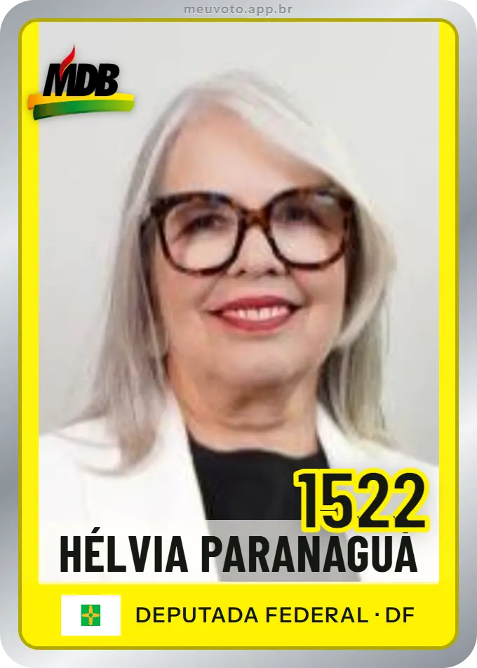 Carta de Hélvia Paranaguá, número 1522, MDB