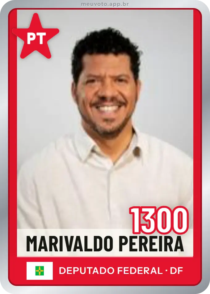 Carta de Marivaldo Pereira, número 1300, PT