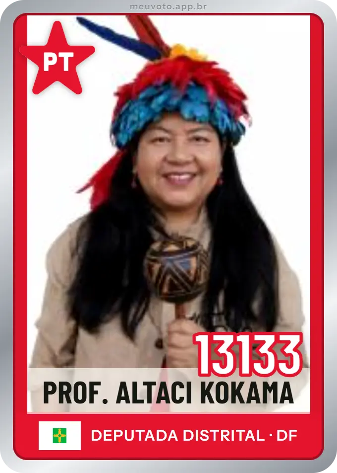 Carta de Prof. Altaci Kokama, número 13133, PT