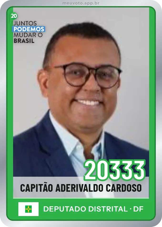 Carta de Capitão Aderivaldo Cardoso, número 20333, Podemos