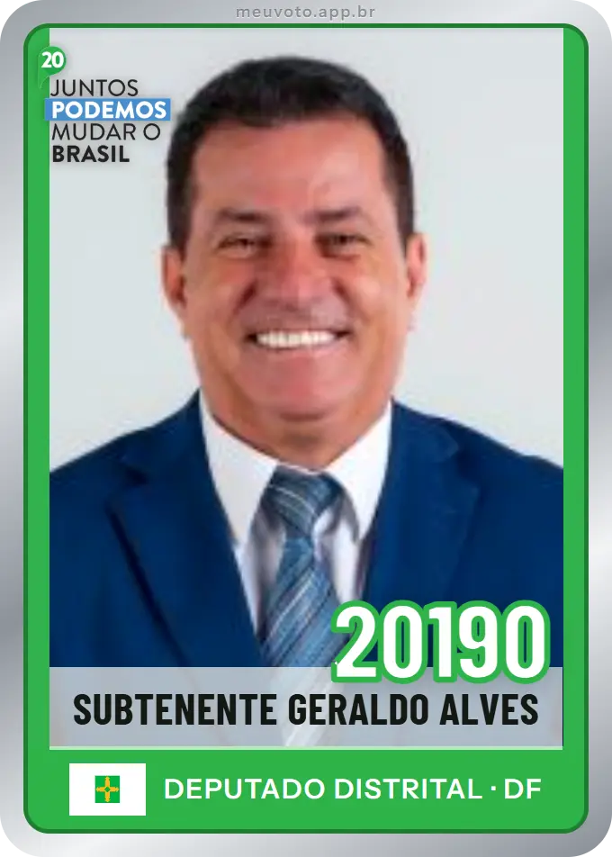Carta de Subtenente Geraldo Alves, número 20190, Podemos