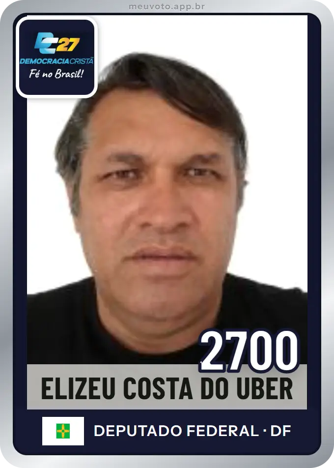 Carta de Elizeu Costa do Uber, número 2700, DC