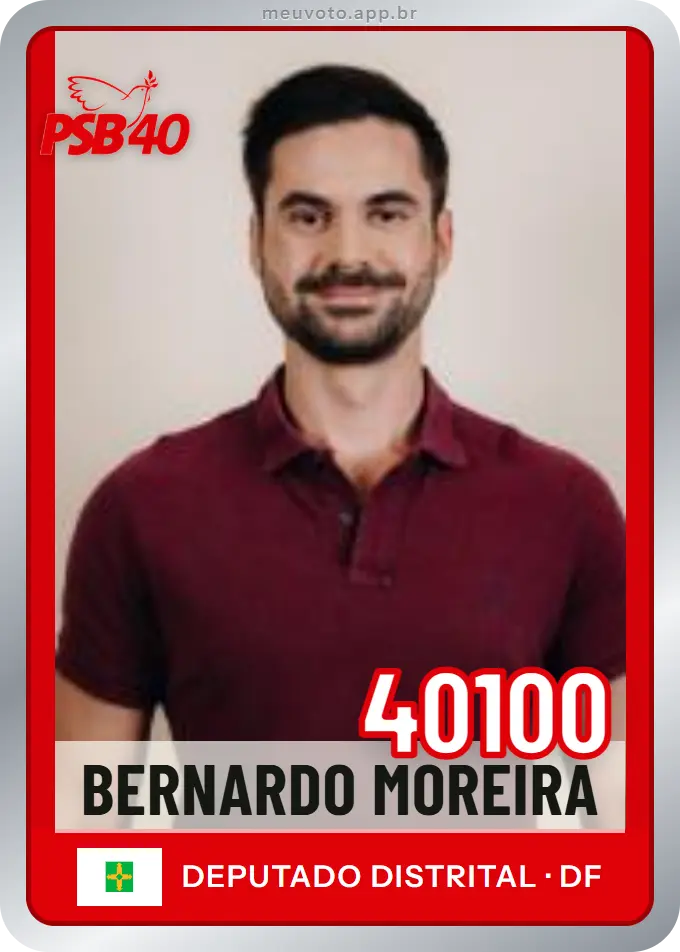 Carta de Bernardo Moreira, número 40100, PSB