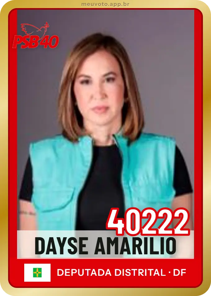Carta de Dayse Amarilio, número 40222, PSB