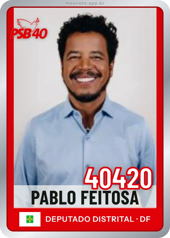 Carta de Pablo Feitosa, número 40420, PSB