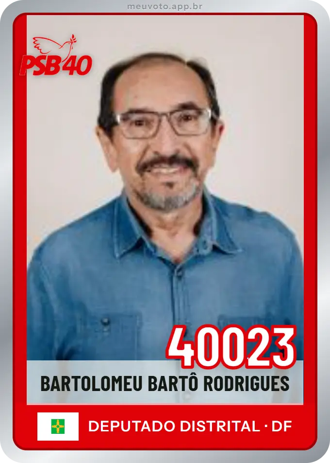 Carta de Bartolomeu Bartô Rodrigues, número 40023, PSB