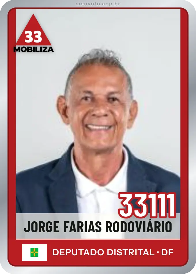 Carta de Jorge Farias Rodoviário, número 33111, Mobiliza