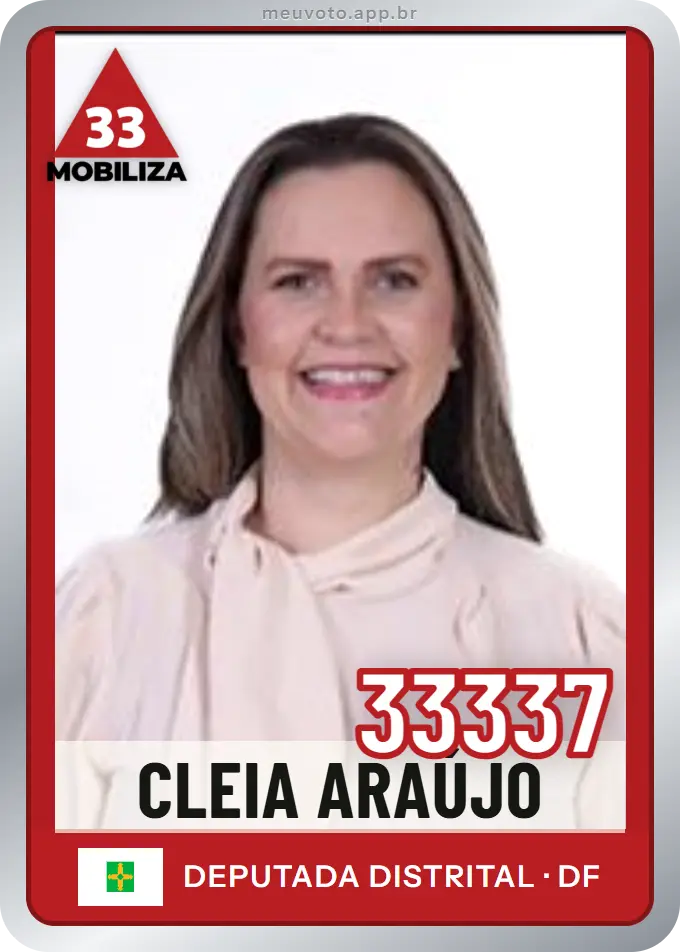 Carta de Cleia Araújo, número 33337, Mobiliza