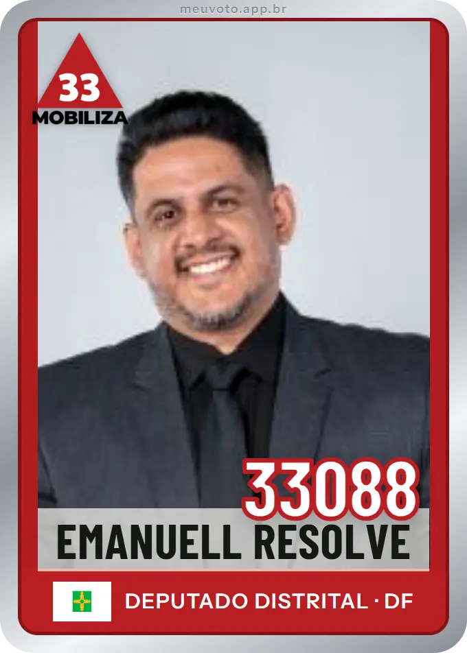 Carta de Emanuell Resolve, número 33088, Mobiliza