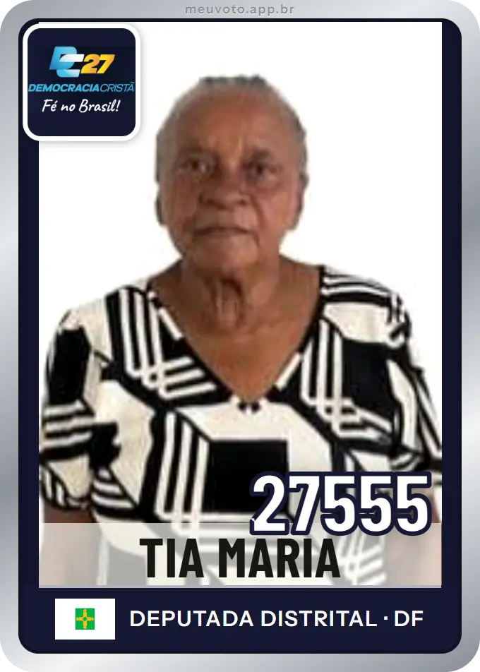 Carta de Tia Maria, número 27555, DC