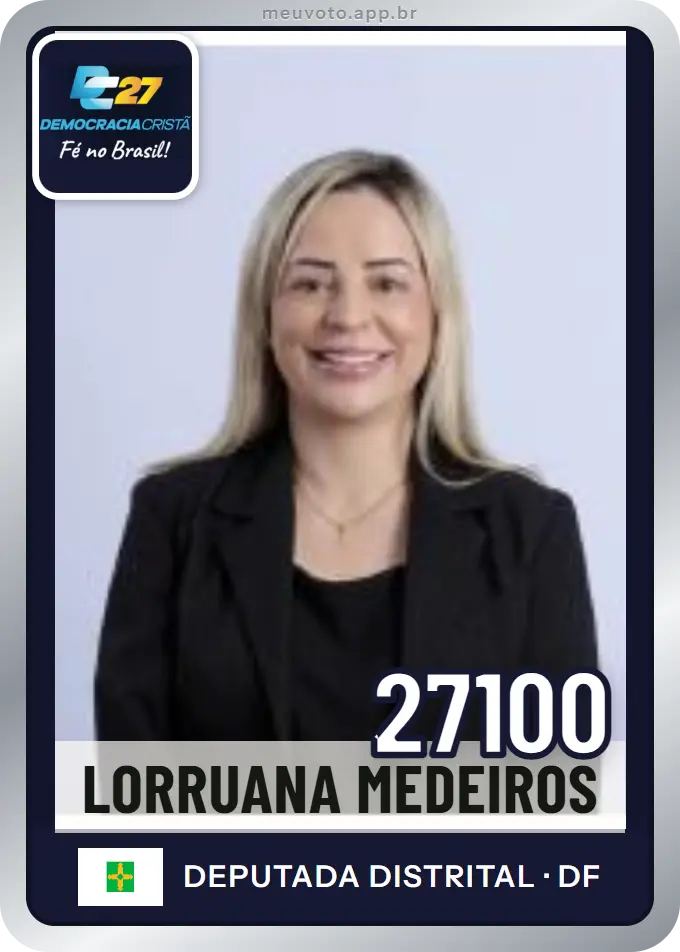 Carta de Lorruana Medeiros, número 27100, DC
