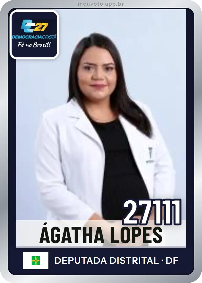 Carta de Ágatha Lopes, número 27111, DC