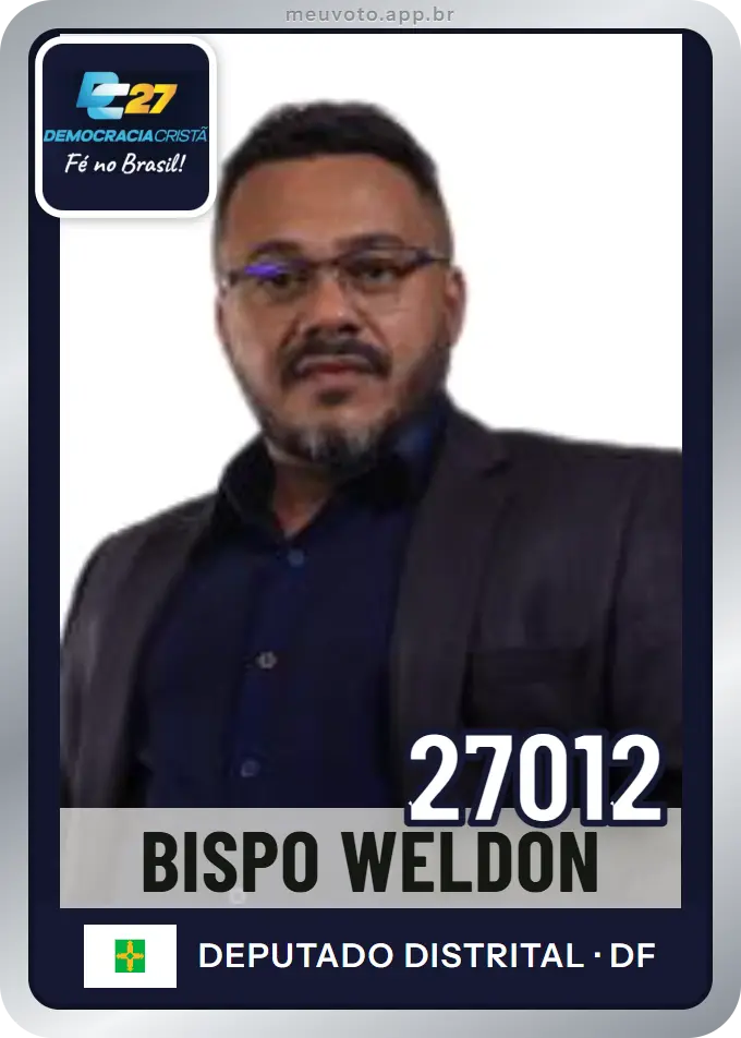 Carta de Bispo Weldon, número 27012, DC