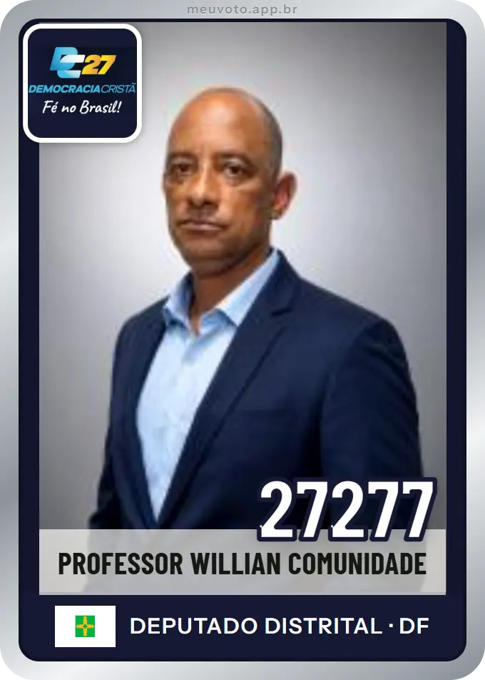 Carta de Professor Willian Comunidade, número 27277, DC
