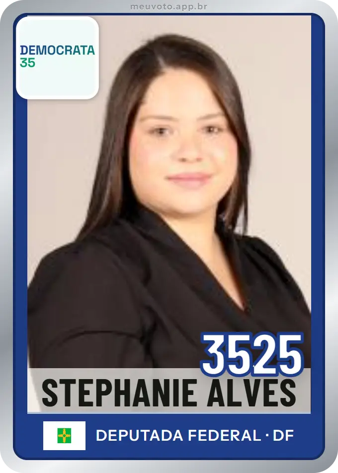 Carta de Stephanie Alves, número 3525, Democrata