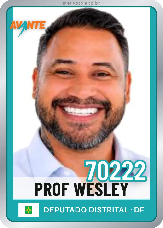 Carta de Prof Wesley, número 70222, Avante