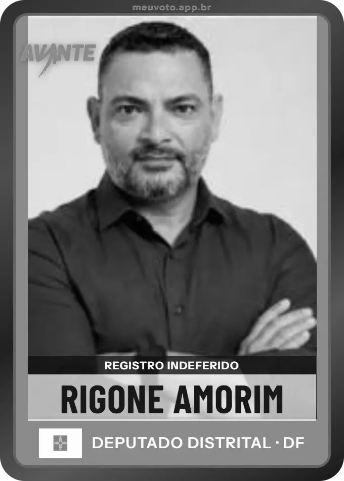 Carta de Rigone Amorim, Avante. Teve o registro indeferido pelo TSE e não vai à urna.