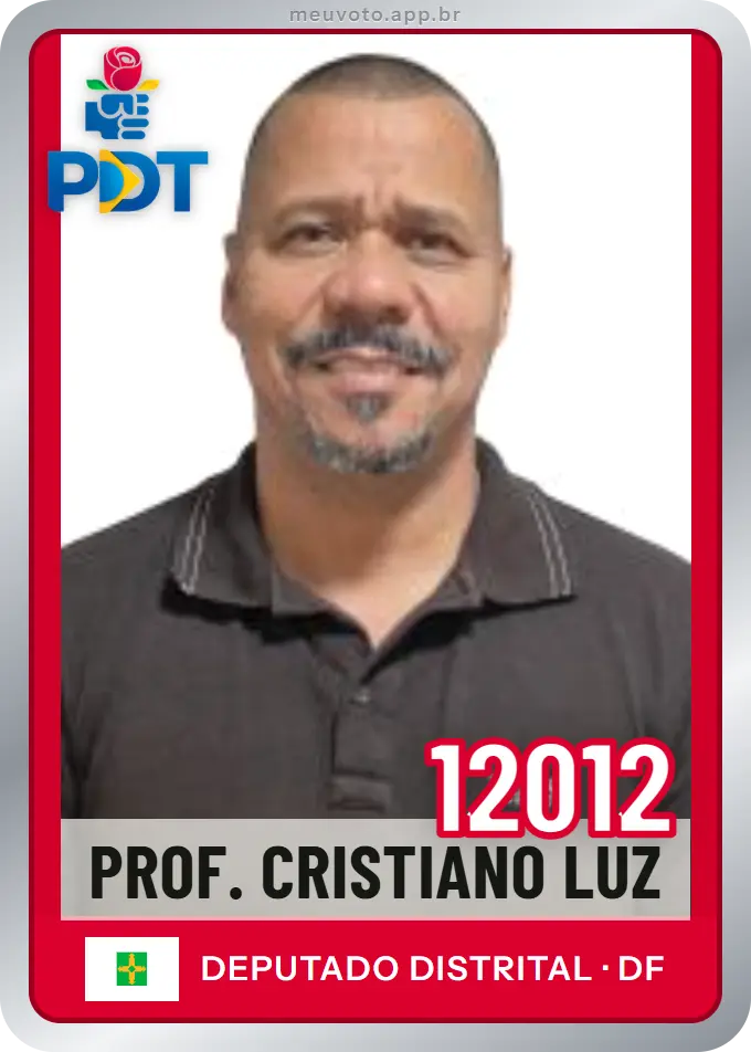 Carta de Prof. Cristiano Luz, número 12012, PDT
