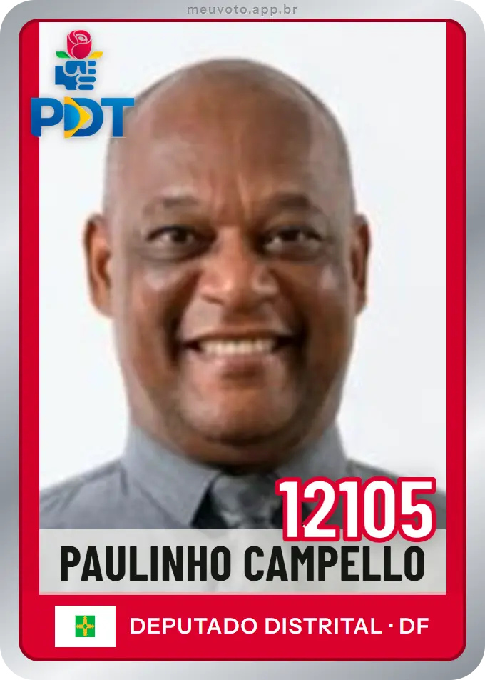 Carta de Paulinho Campello, número 12105, PDT