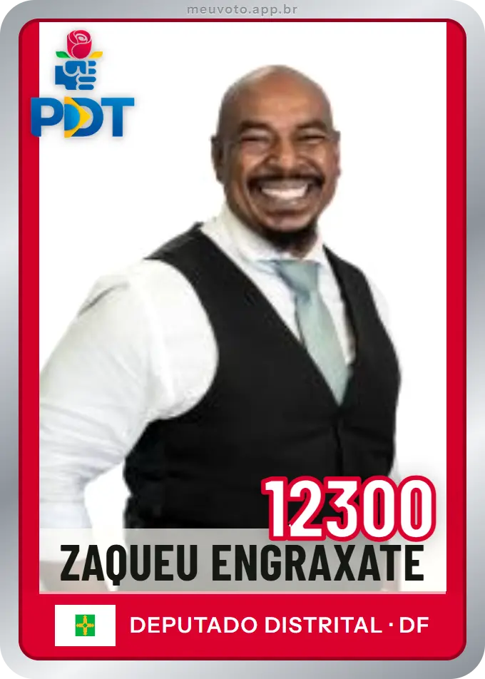 Carta de Zaqueu Engraxate, número 12300, PDT