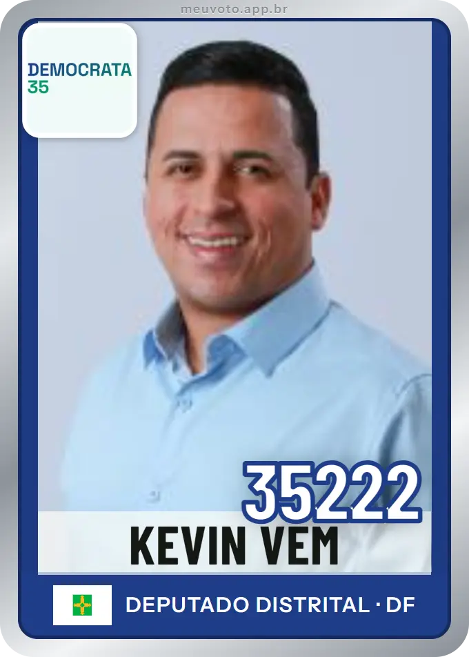 Carta de Kevin Vem, número 35222, Democrata