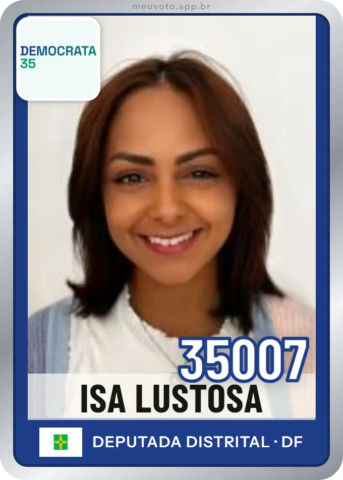 Carta de Isa Lustosa, número 35007, Democrata