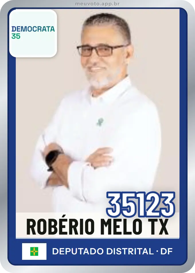Carta de Robério Melo Tx, número 35123, Democrata