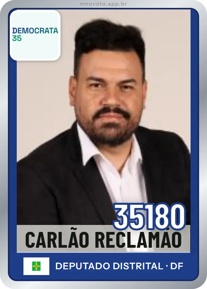 Carta de Carlão Reclamão, número 35180, Democrata