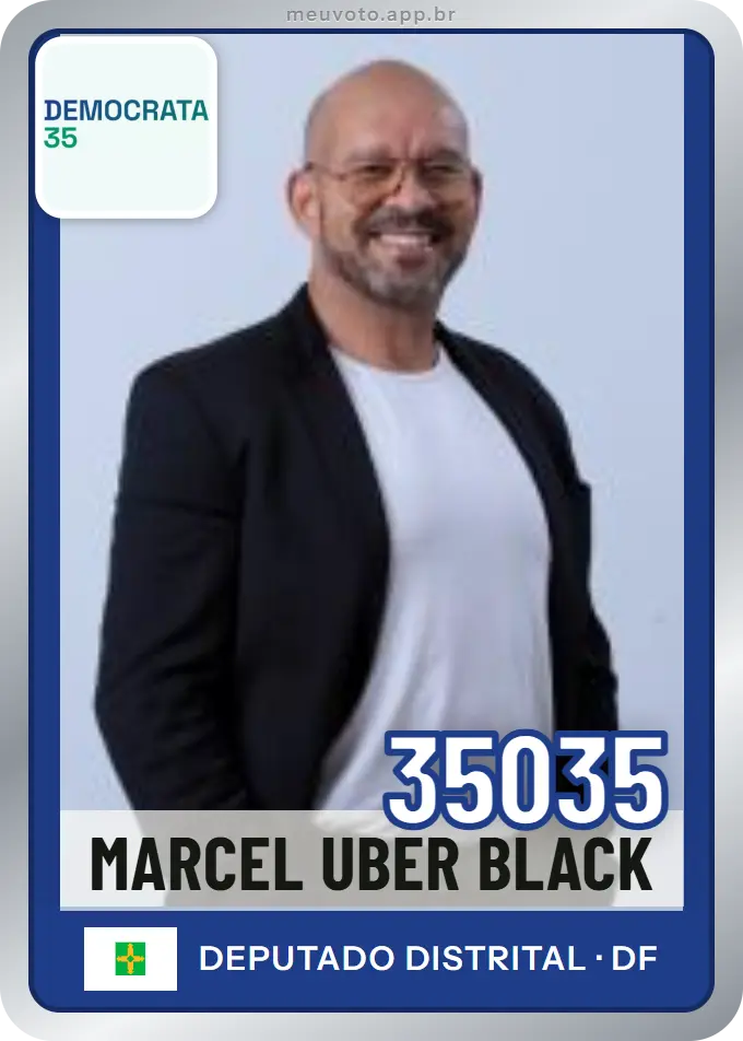 Carta de Marcel Uber Black, número 35035, Democrata
