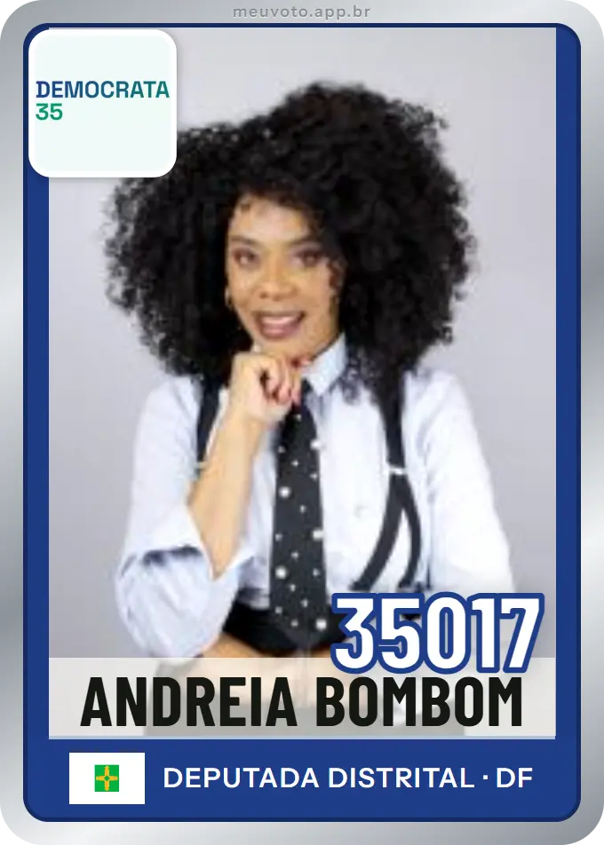 Carta de Andreia Bombom, número 35017, Democrata