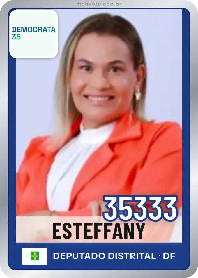 Carta de Esteffany, número 35333, Democrata