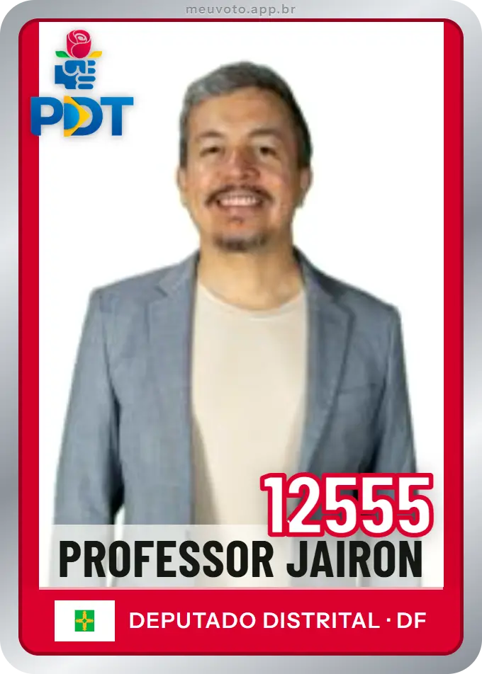 Carta de Professor Jairon, número 12555, PDT