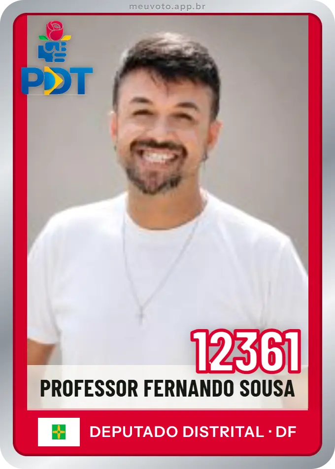 Carta de Professor Fernando Sousa, número 12361, PDT
