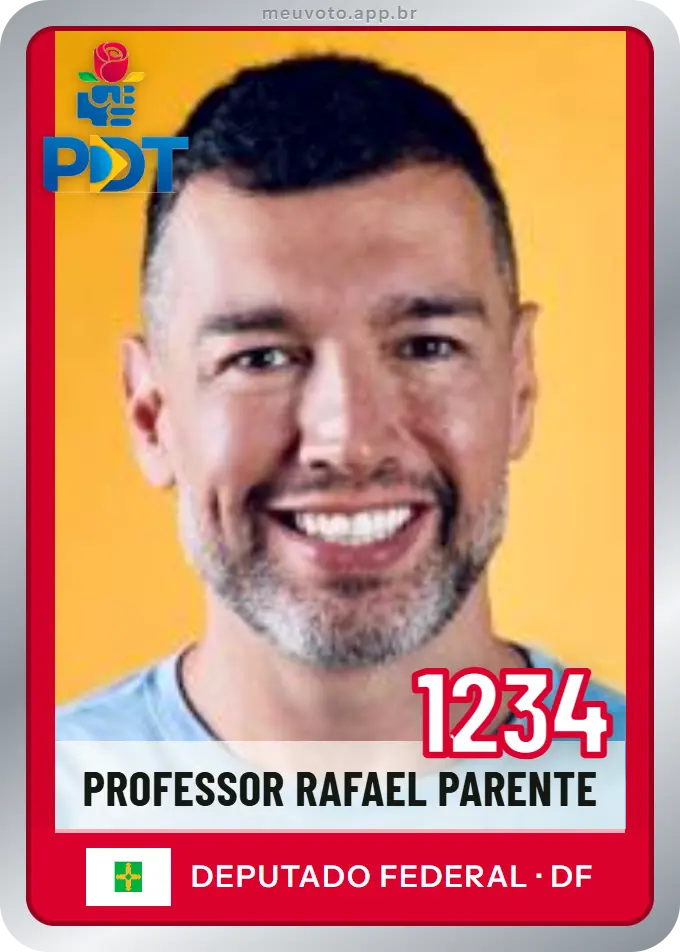 Carta de Professor Rafael Parente, número 1234, PDT