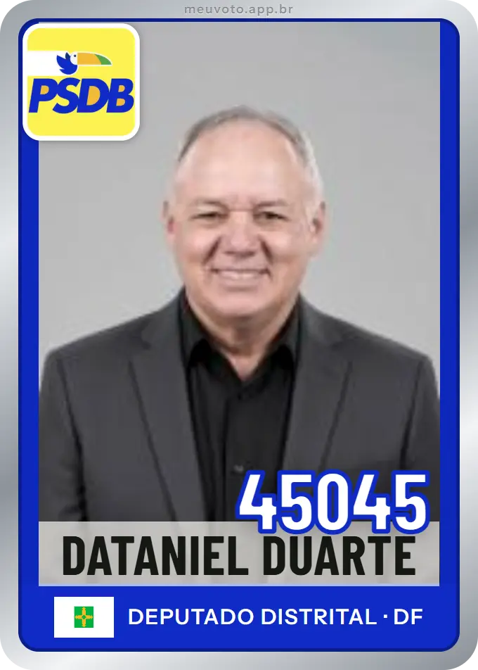 Carta de Dataniel Duarte, número 45045, PSDB