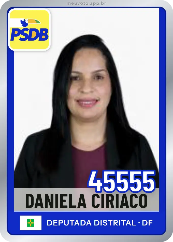 Carta de Daniela Ciriaco, número 45555, PSDB