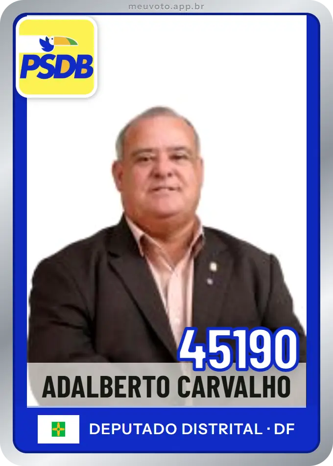 Carta de Adalberto Carvalho, número 45190, PSDB