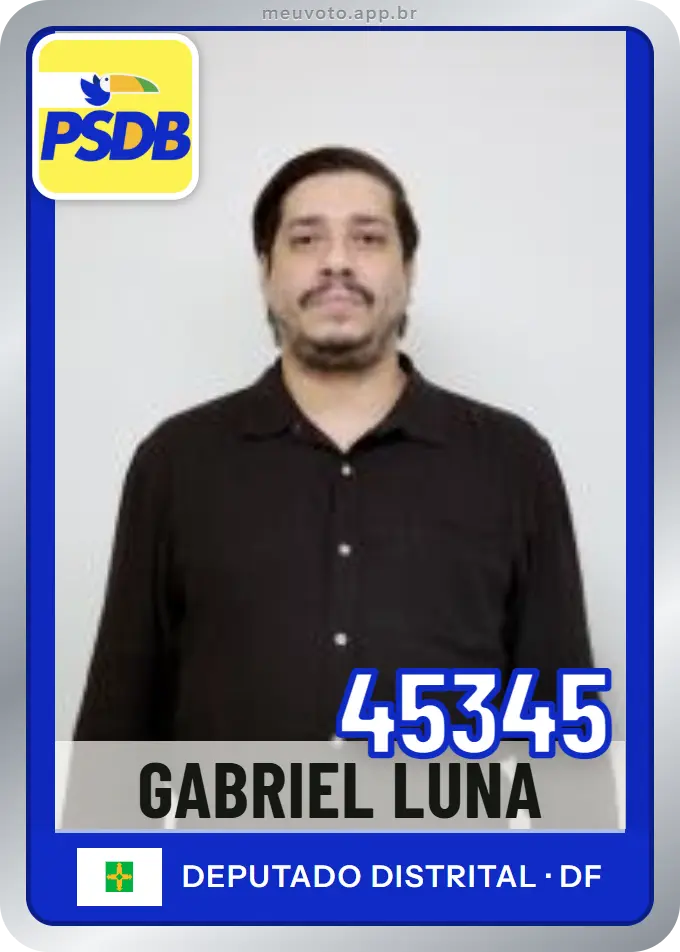 Carta de Gabriel Luna, número 45345, PSDB