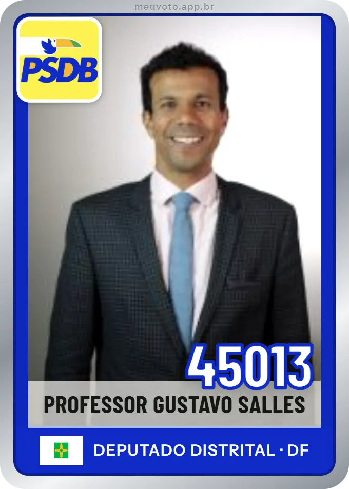 Carta de Professor Gustavo Salles, número 45013, PSDB