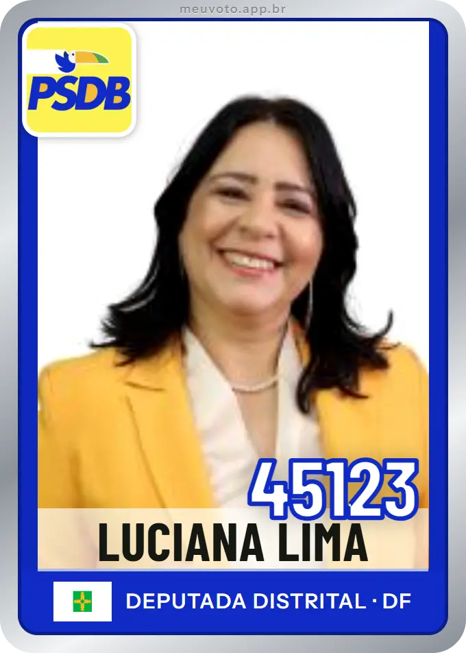 Carta de Luciana Lima, número 45123, PSDB