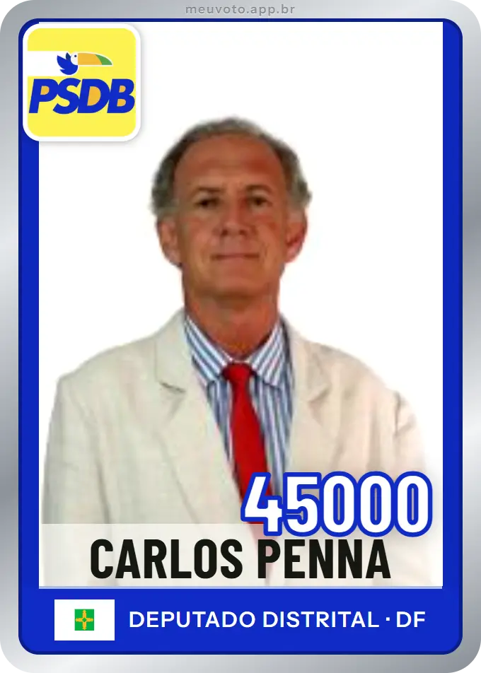 Carta de Carlos Penna, número 45000, PSDB