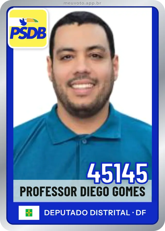 Carta de Professor Diego Gomes, número 45145, PSDB